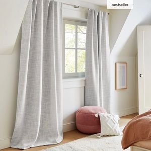 🚫Sold🚫 West Elm Midcentury Modern Crossweave Blackout Set of 2 Curtains